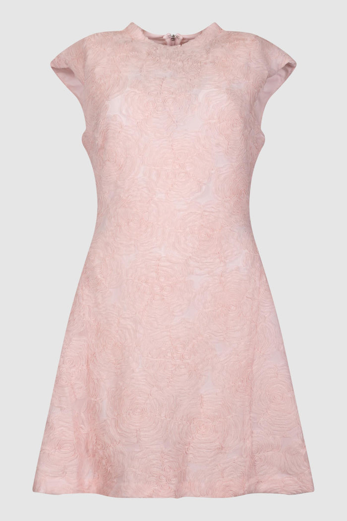 Mini abito in rete rosa chiaro