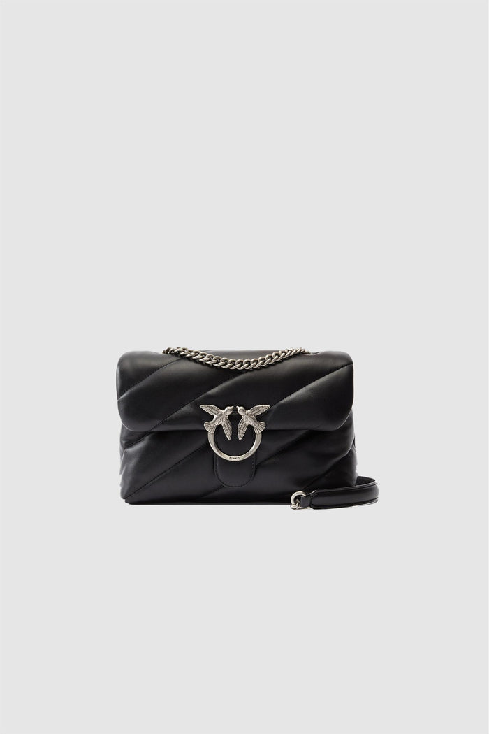 Borsa a tracolla media Love Bag Puff in nappa trapuntata con catena