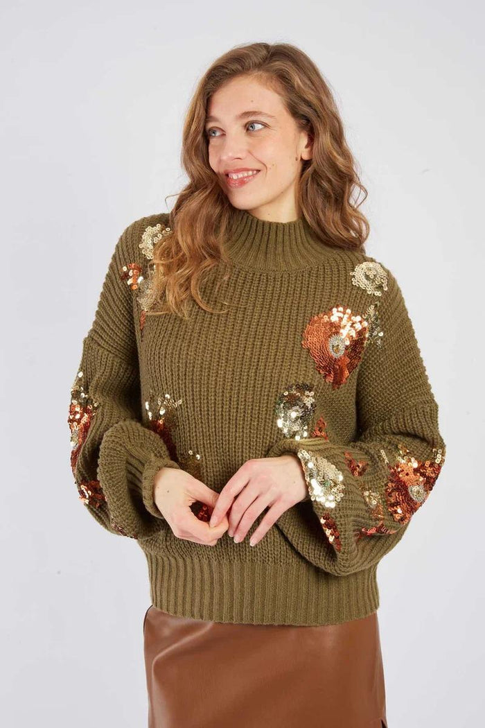 Maglione con paillettes