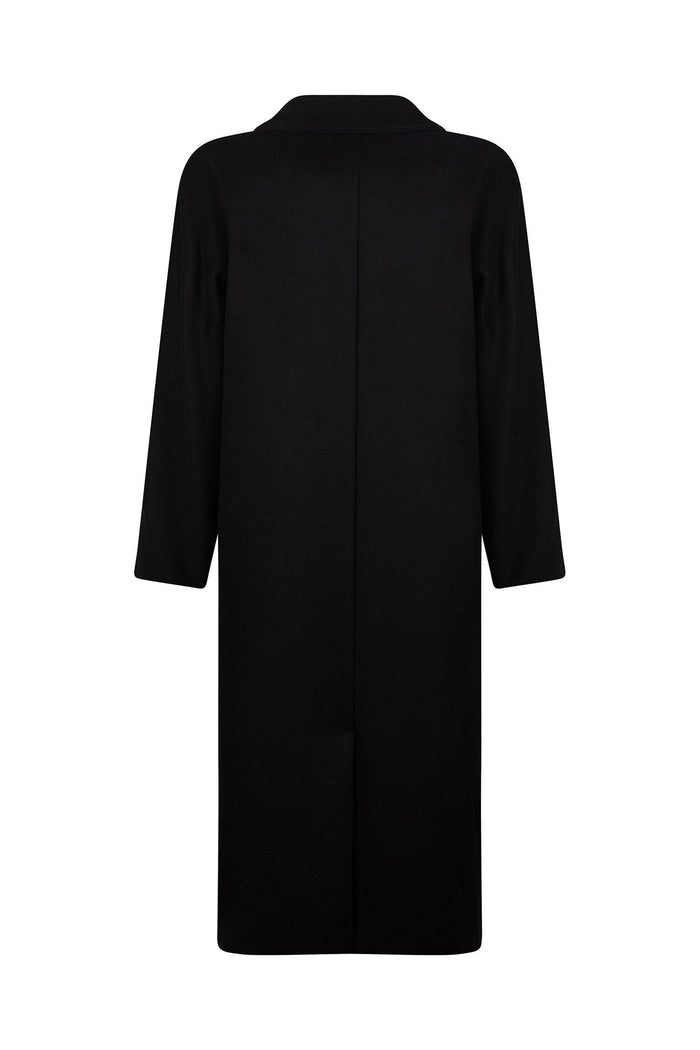 Cappotto Doppiopetto in Lana Nero-3