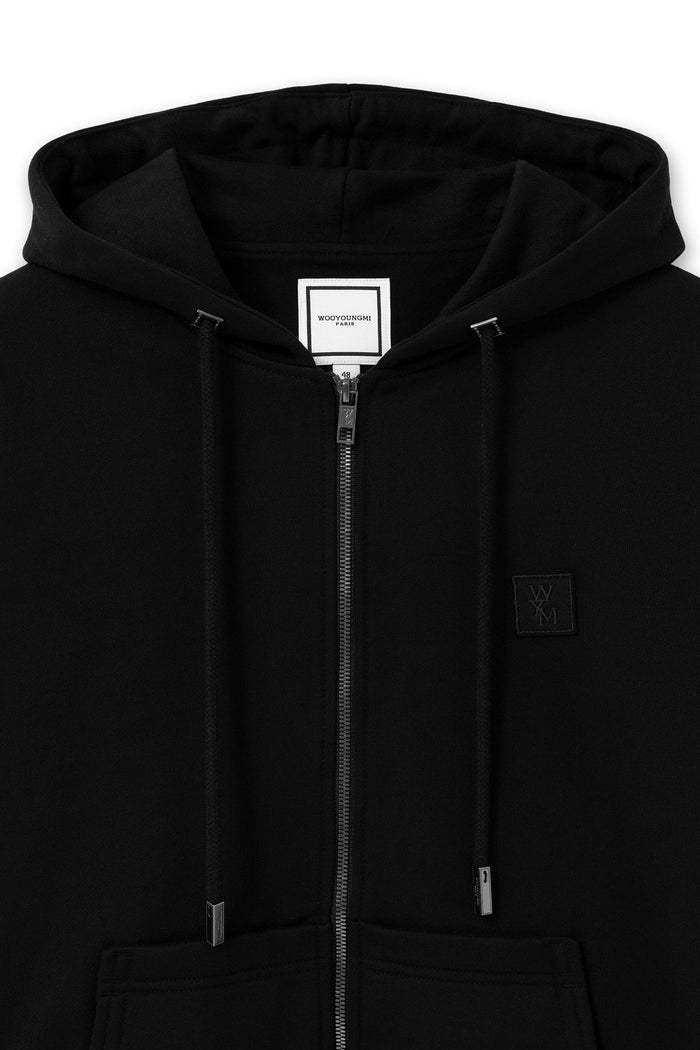 Felpa Nera con Cappuccio in Cotone - WOYOUNGMI Paris-3