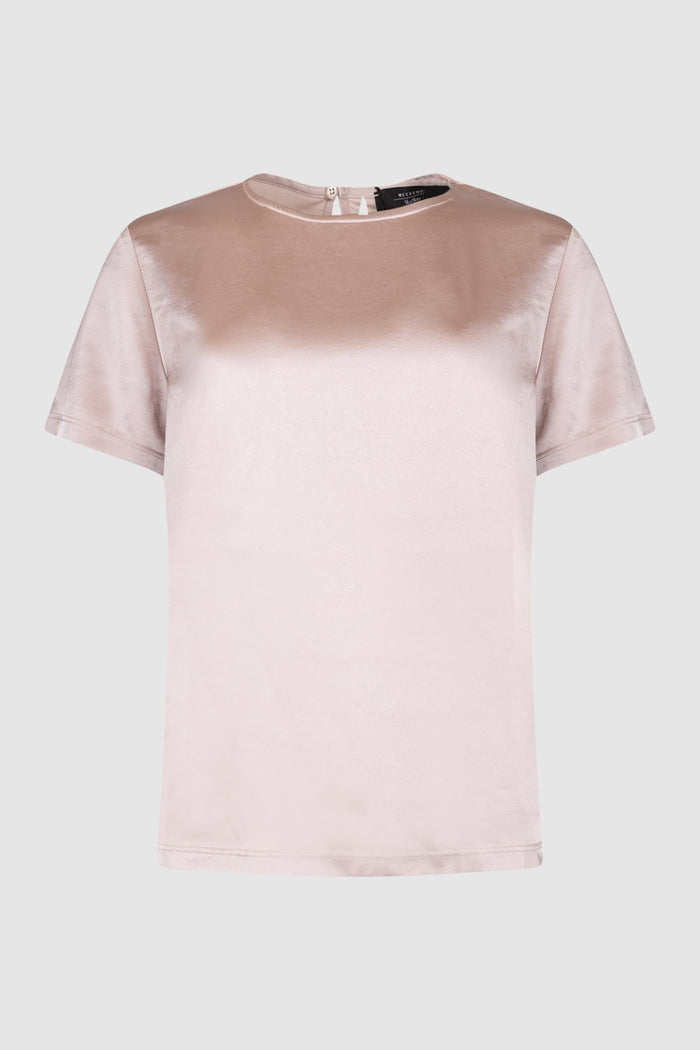 T-shirt in Raso Rosa Cipria
