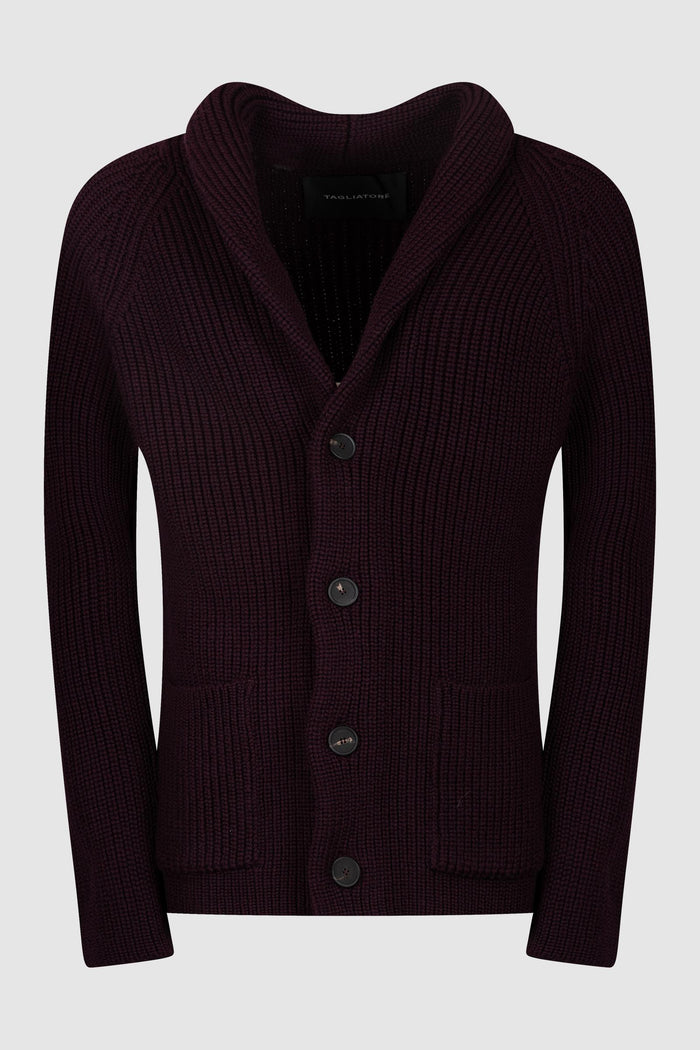 Cardigan Uomo Tagliatore in Lana Merino