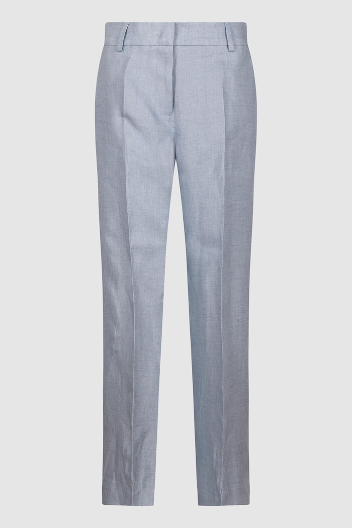 Pantalone in canvas di lino - Azzurro