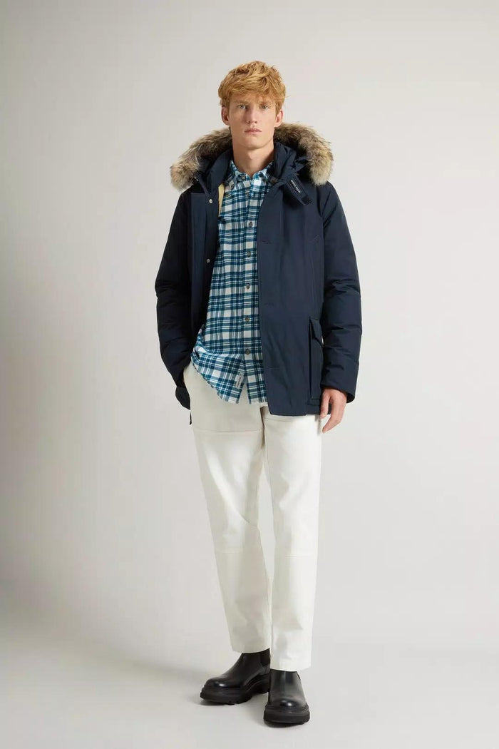 Arctic Anorak in Ramar Cloth con pelliccia removibile-6