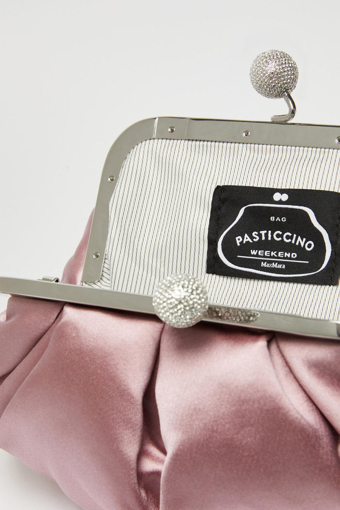 Emmy, pasticcino Bag Small in raso con strass-5