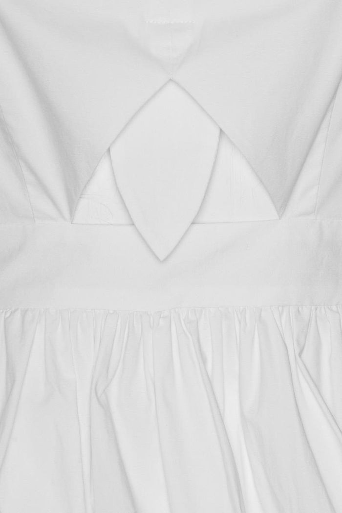 Top a palloncino con maniche a sbuffo, bianco brillante-5