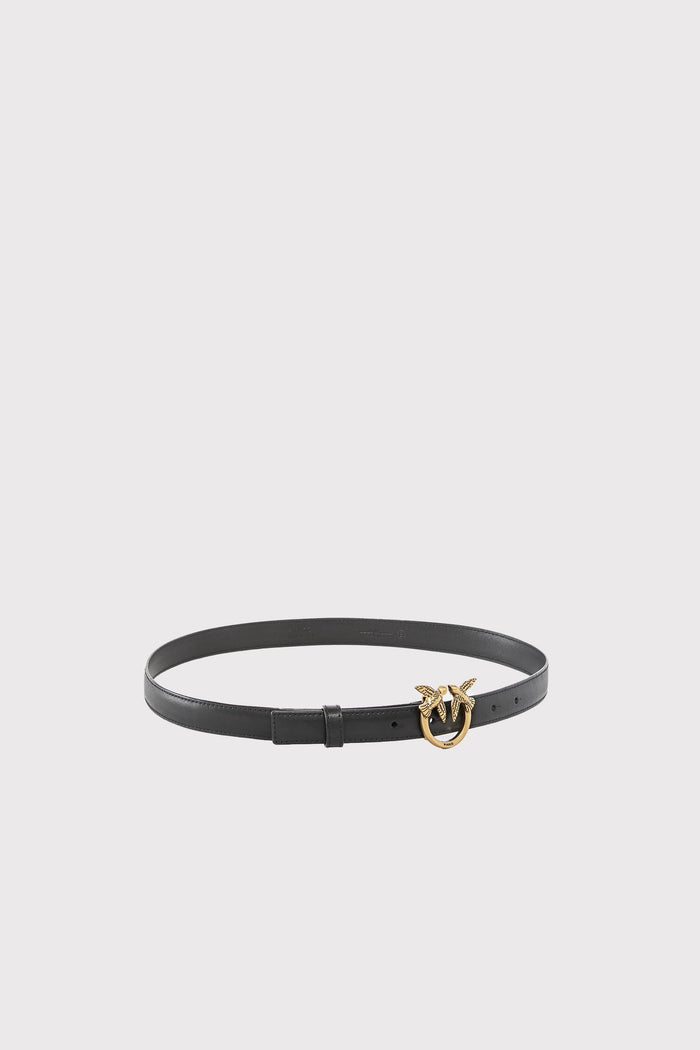 Cintura sottile Love Birds in pelle 2cm-2