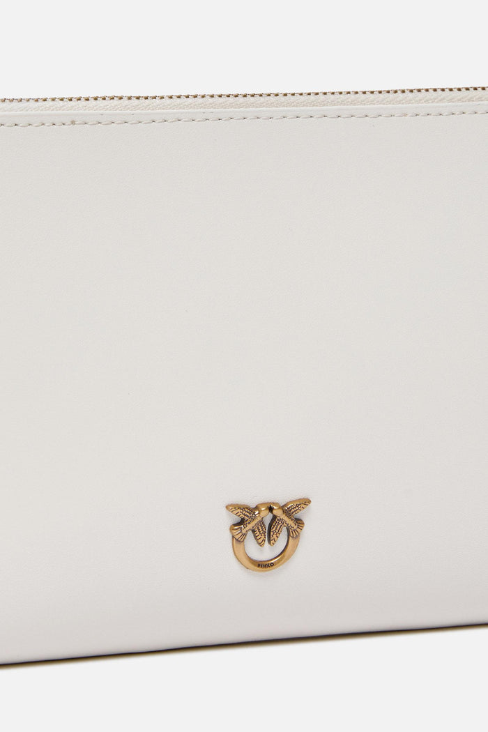 Pochette piatta in pelle con logo Love Birds-3