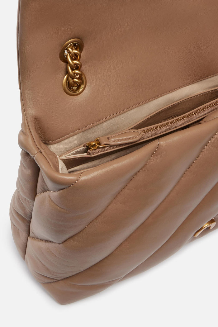 Borsa a tracolla grande Love Bag Puff in nappa trapuntata-3