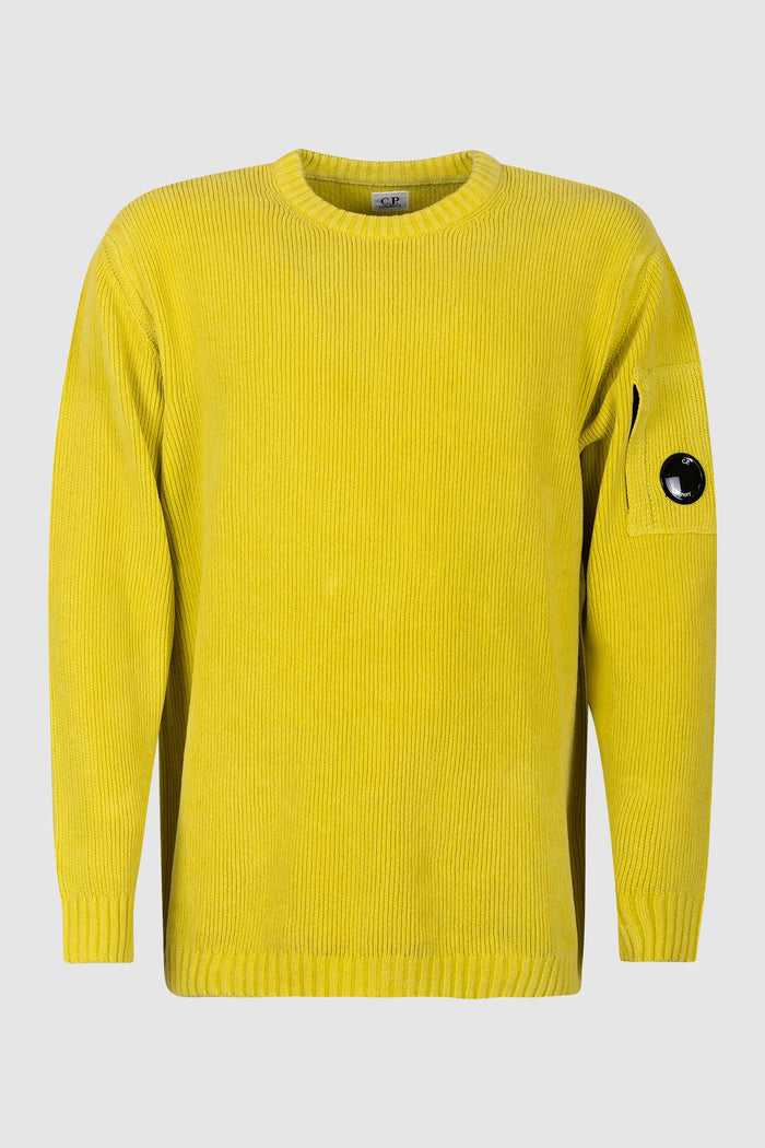 Maglione girocollo a coste lunghe con lenti