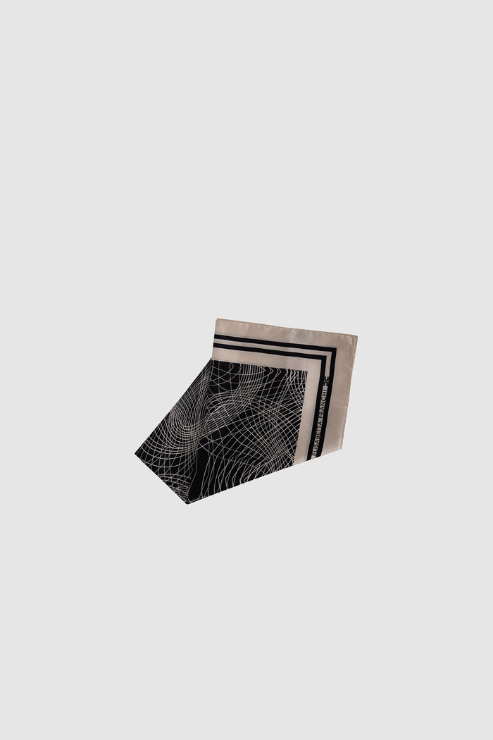 Foulard in seta con stampa astratta-3