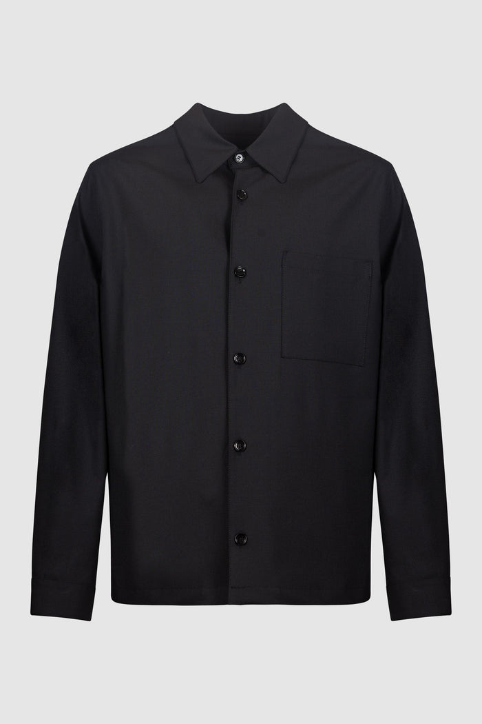 Camicia Uomo in Cotone Nero-1