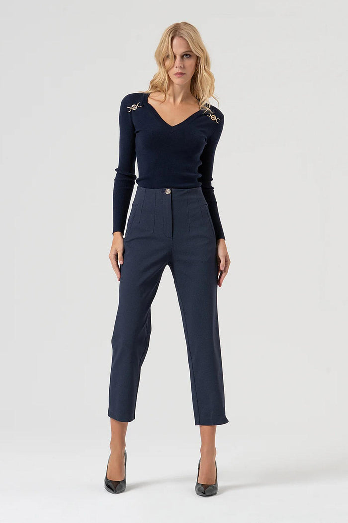 Maglia slim a costine-4