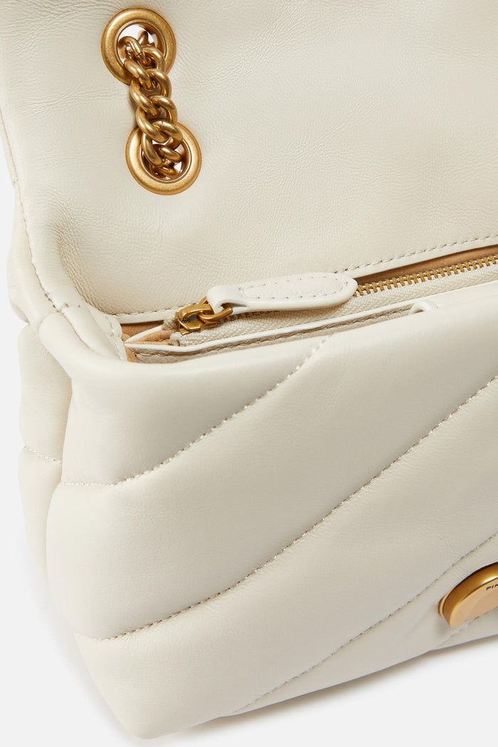 Borsa a tracolla piccola Love Bag Puff in nappa trapuntata-4