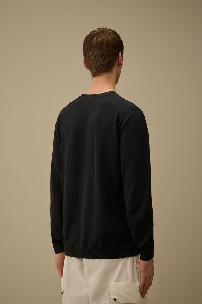 Maglione girocollo in crepe di cotone con lenti-3