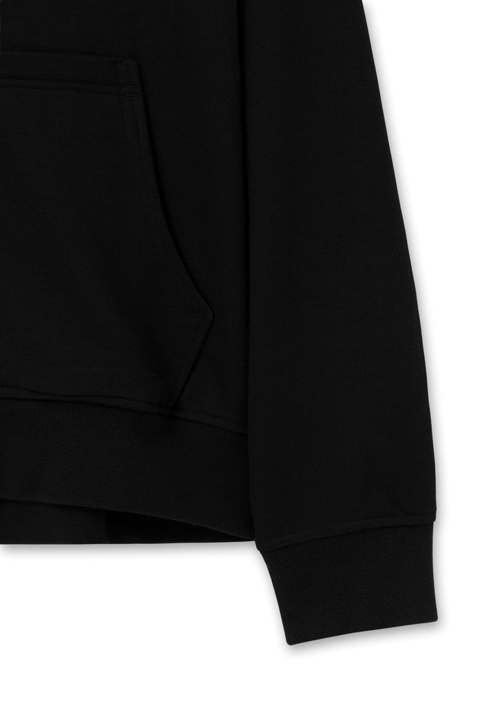 Felpa Nera con Cappuccio in Cotone - WOYOUNGMI Paris-14