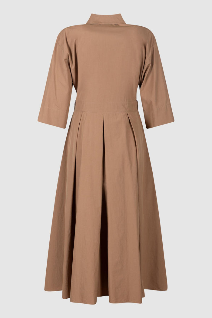 Abito chemisier midi in popeline di cotone-2