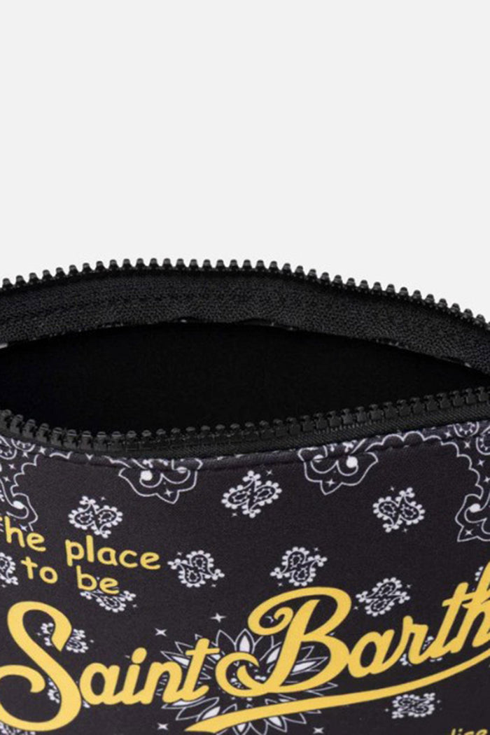 Pochette Aline in scuba con stampa bandana-3