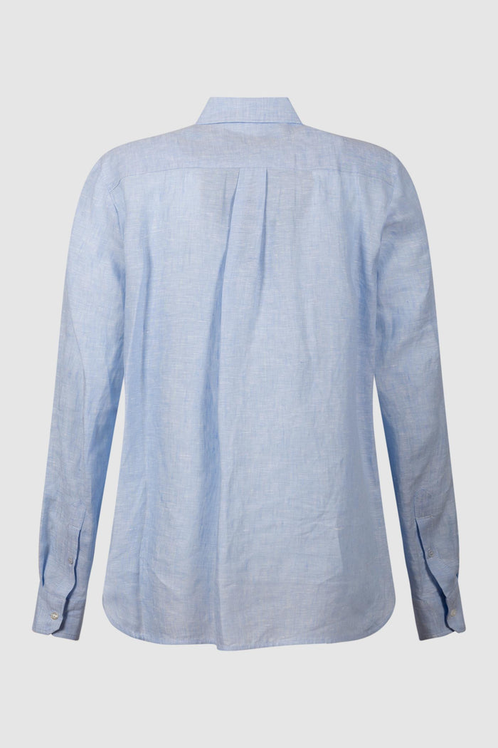 Camicia in tela di lino - Cielo-2