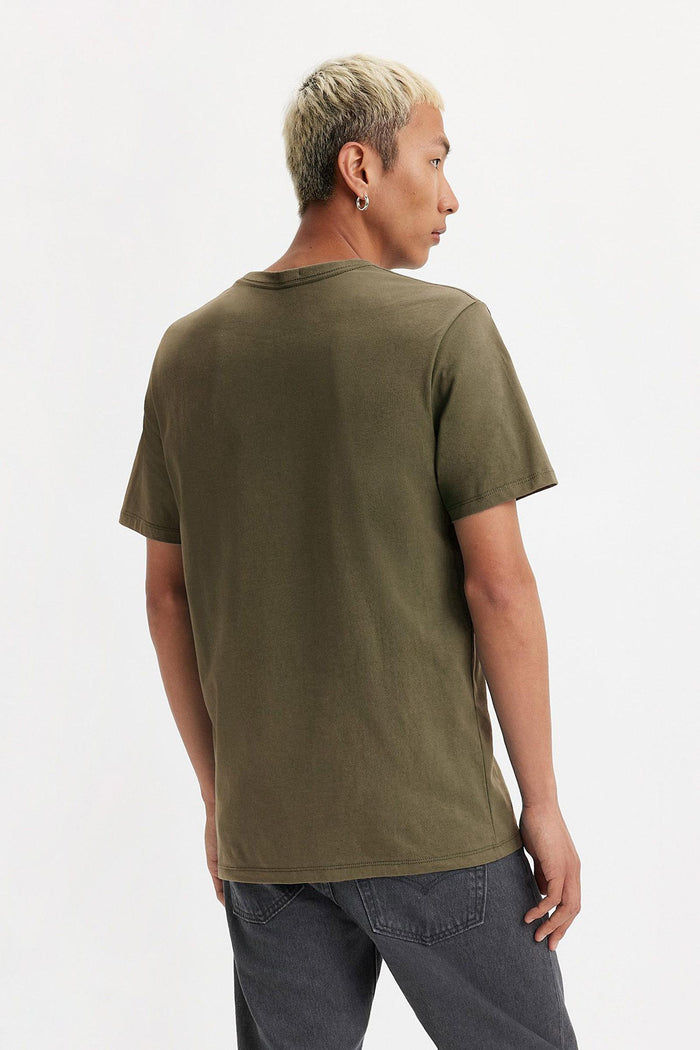 T-shirt Levi's® The Perfect Tee - Verde Militare con Logo Rosso-3