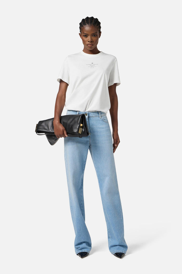 T-shirt in jersey di cotone con stampa-4