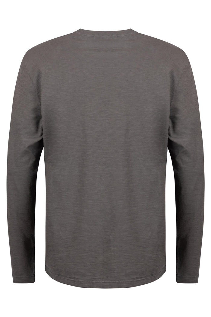 T-shirt Manica Lunga in Cotone con Logo Ricamato-3