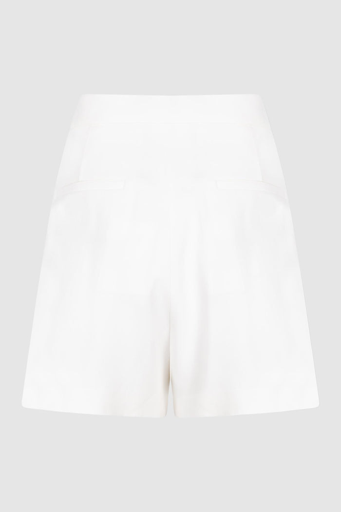 Shorts in gabardina con logo gioiello-2