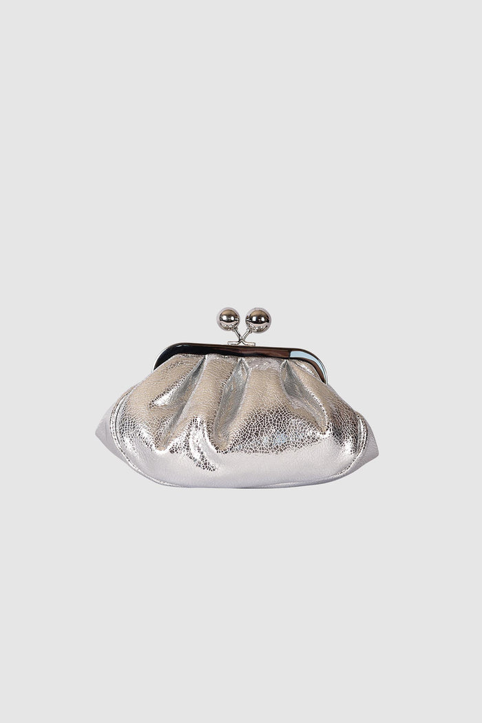 Pasticcino Bag extra small in pelle laminata - Argento-3