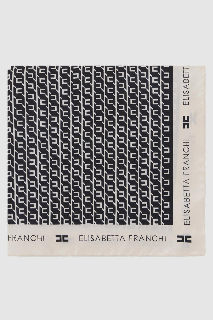 Foulard in twill di seta con stampa