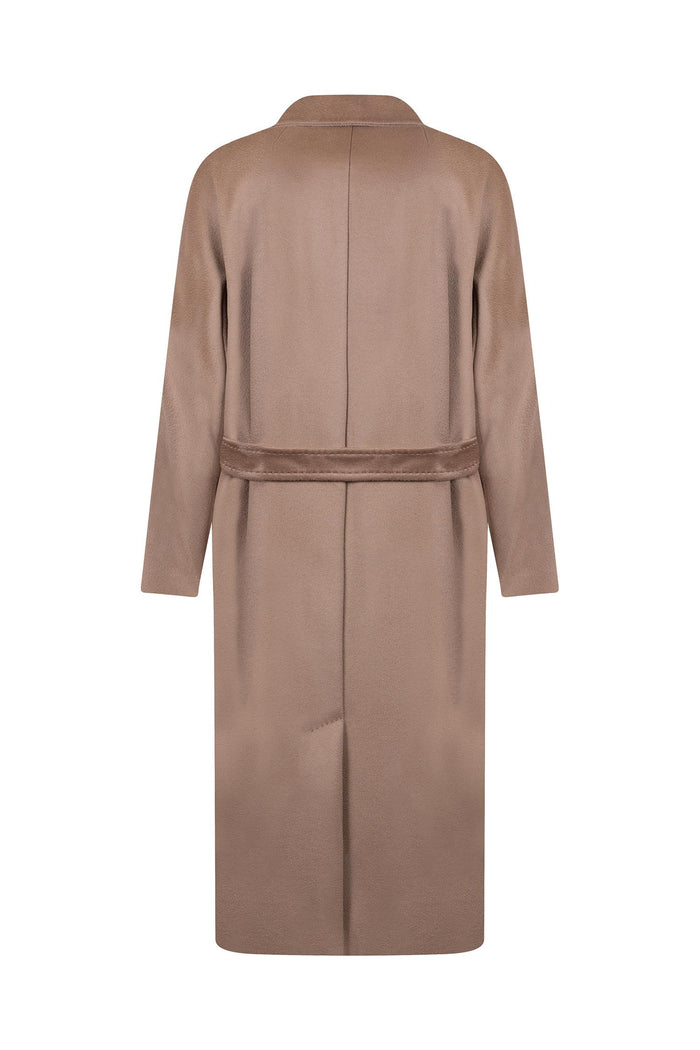 Cappotto Doppiopetto in Lana Color Cammello-4