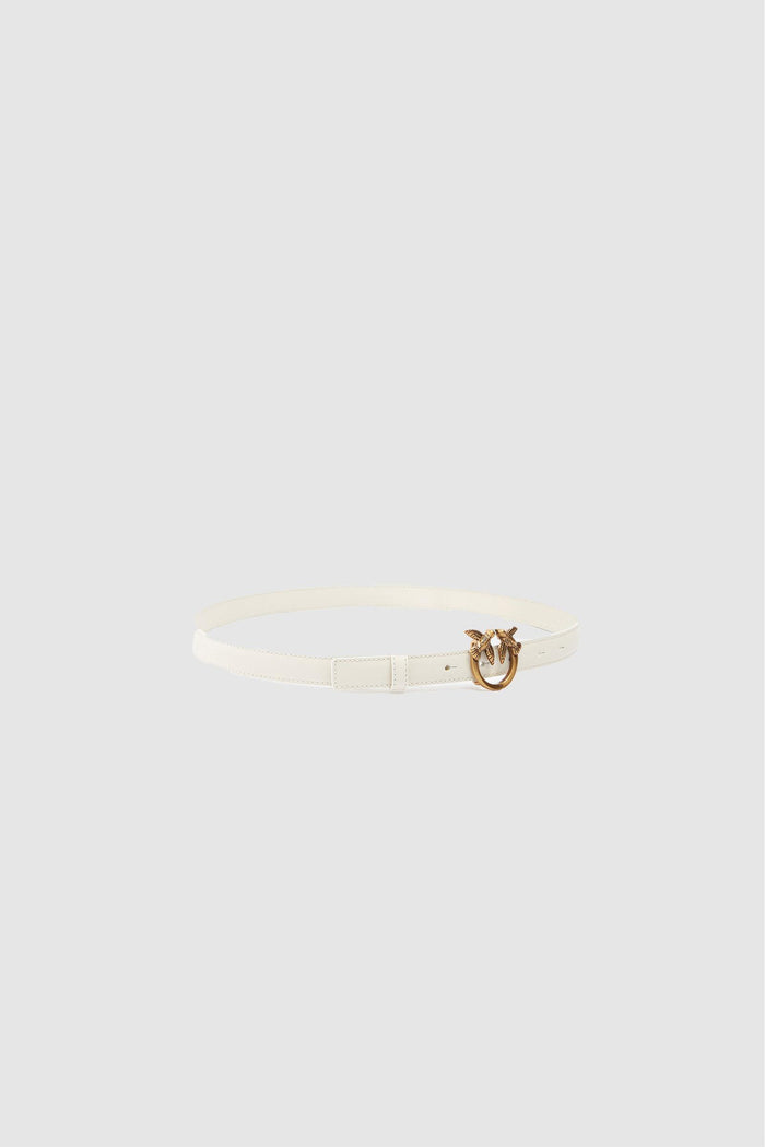 Cintura sottile Love Birds in pelle 2cm