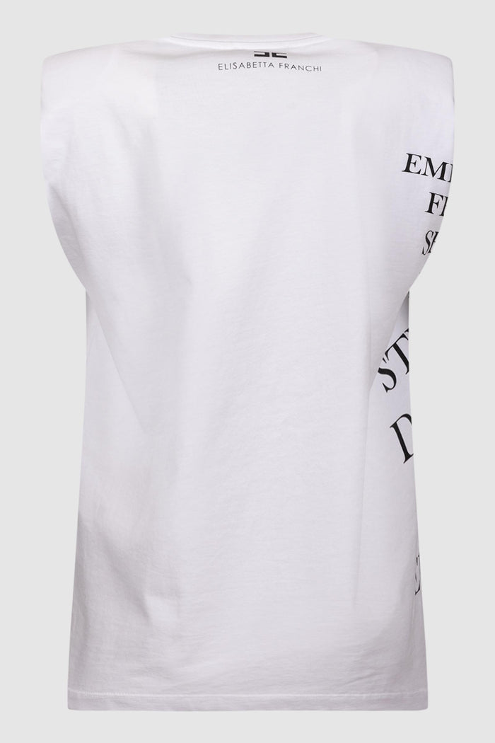 T-shirt in jersey con stampa lettering-2