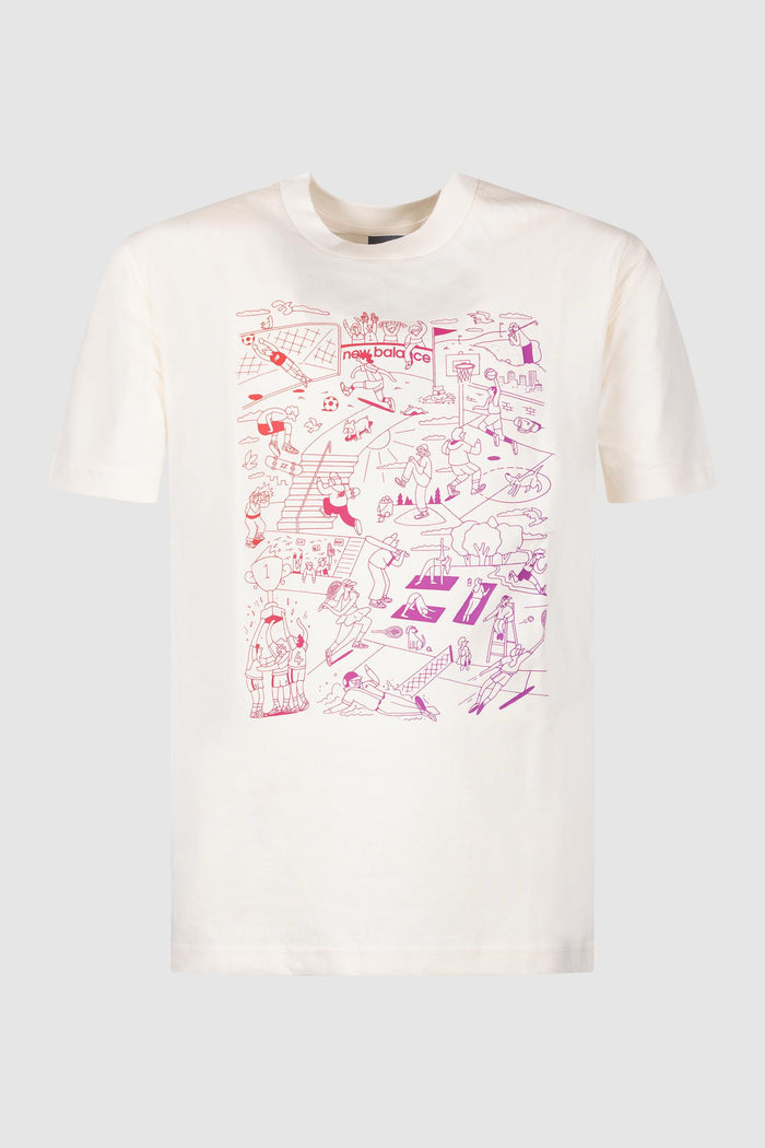 T-shirt con stampa grafica sportiva