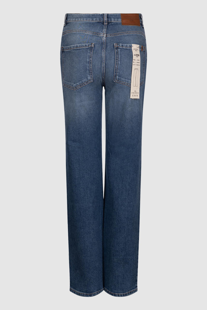 Jeans straight leg in denim - Blu-2