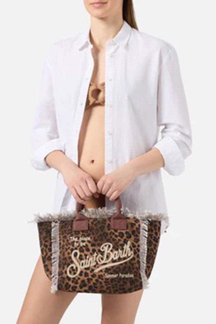 Borsa Colette in canvas con fantasia leopardata-4