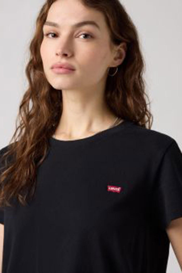 T-shirt Donna in Cotone Nero-4