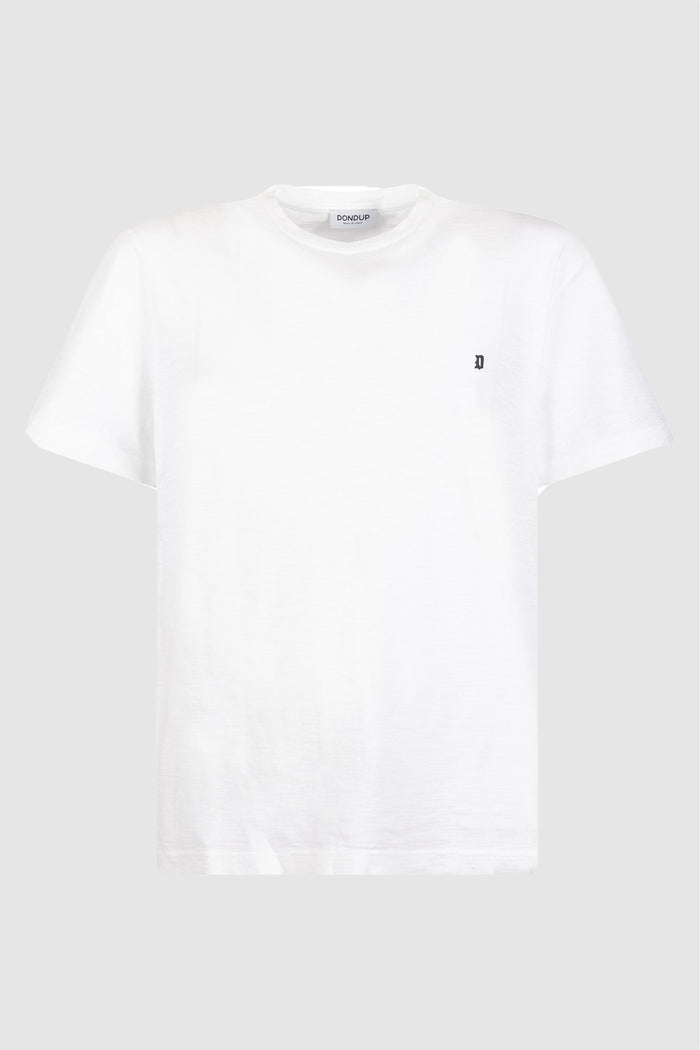T-Shirt in Cotone con Logo Ricamato