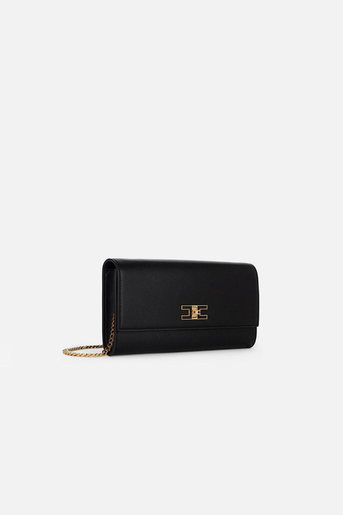 Clutch con tracolla e placca logo-3
