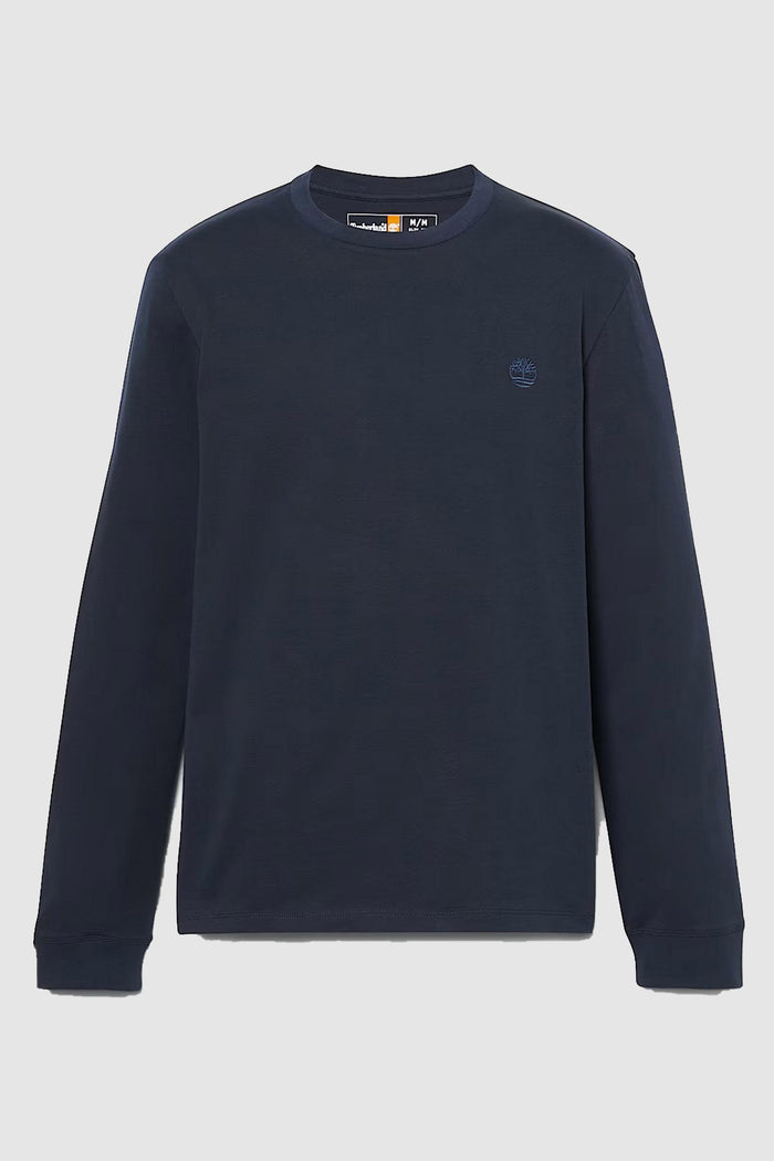 T-shirt a Maniche Lunghe Dunstan River da Uomo in blu scuro