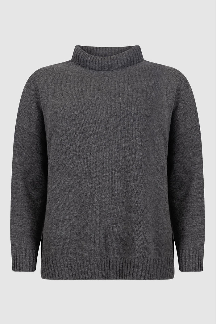 Maglia a collo alto in lana misto cashmere