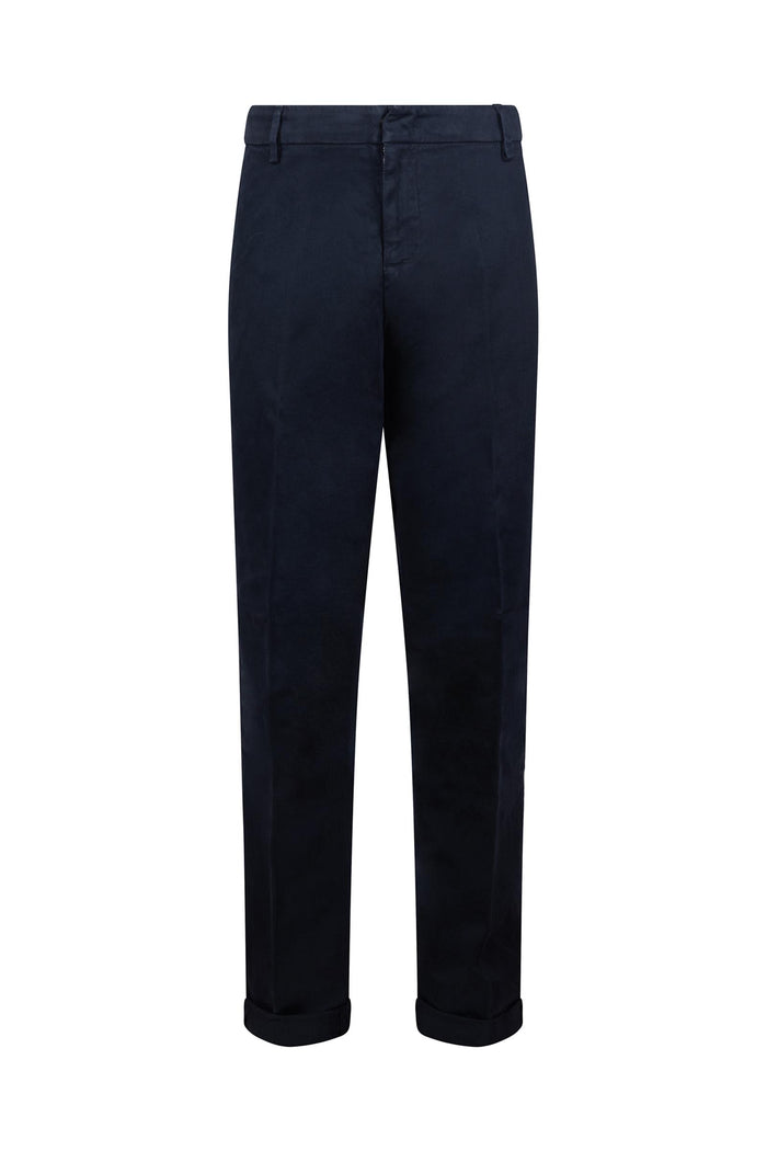 Pantaloni Uomo Chino Blu Navy-2