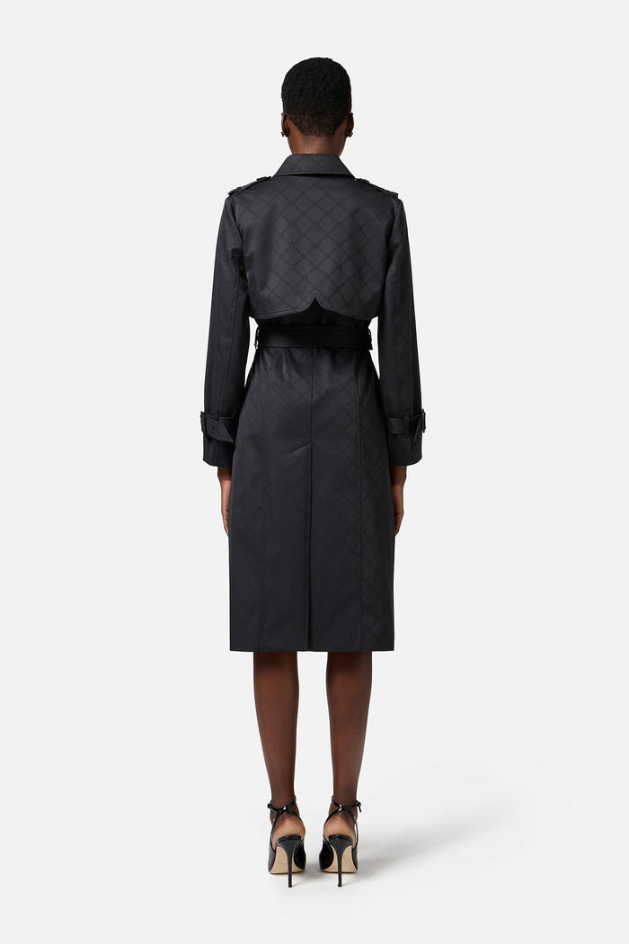 Trench in tessuto tecnico jacquard-6