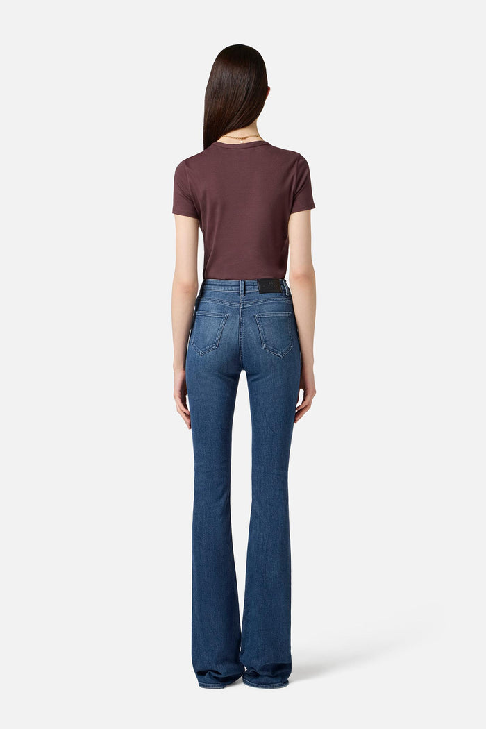 Jeans con logo gioiello-5