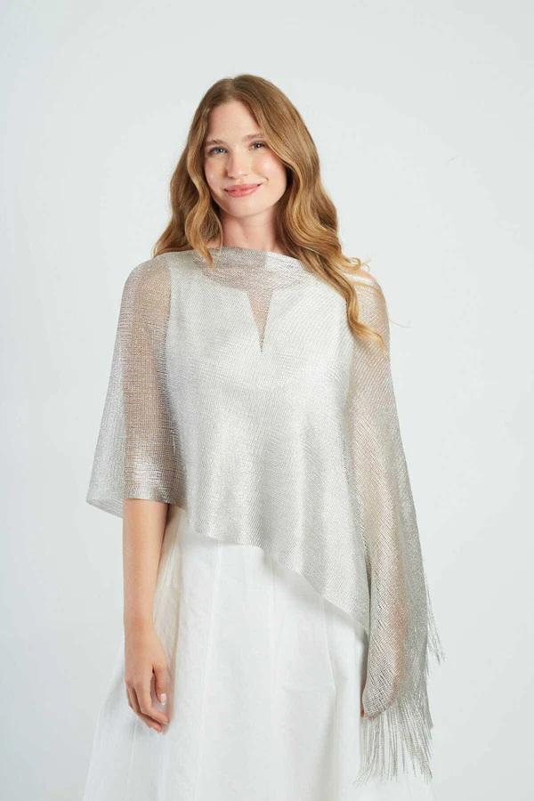 Poncho in maglia di paillettes RAPHAELLE-3