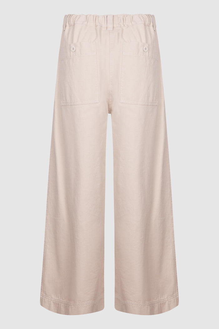 Pantalone in drill di cotone - Sabbia-2