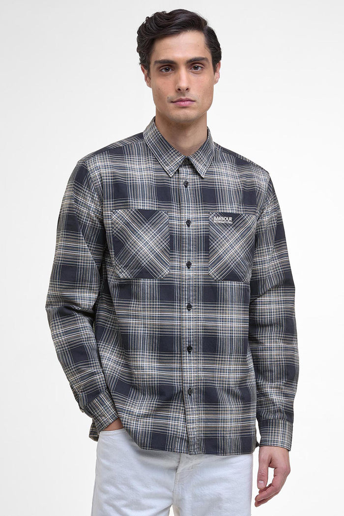 Camicia a quadri Hall a maniche lunghe-4