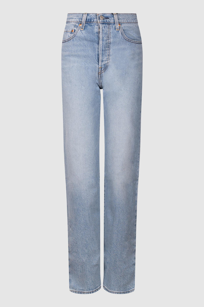 Jeans straight fit in denim blu chiaro