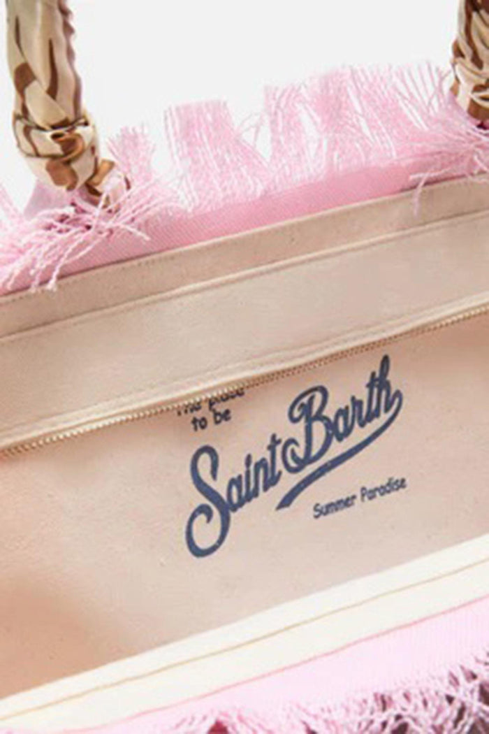 Borsa Vanity canvas stampa safari rosa-4