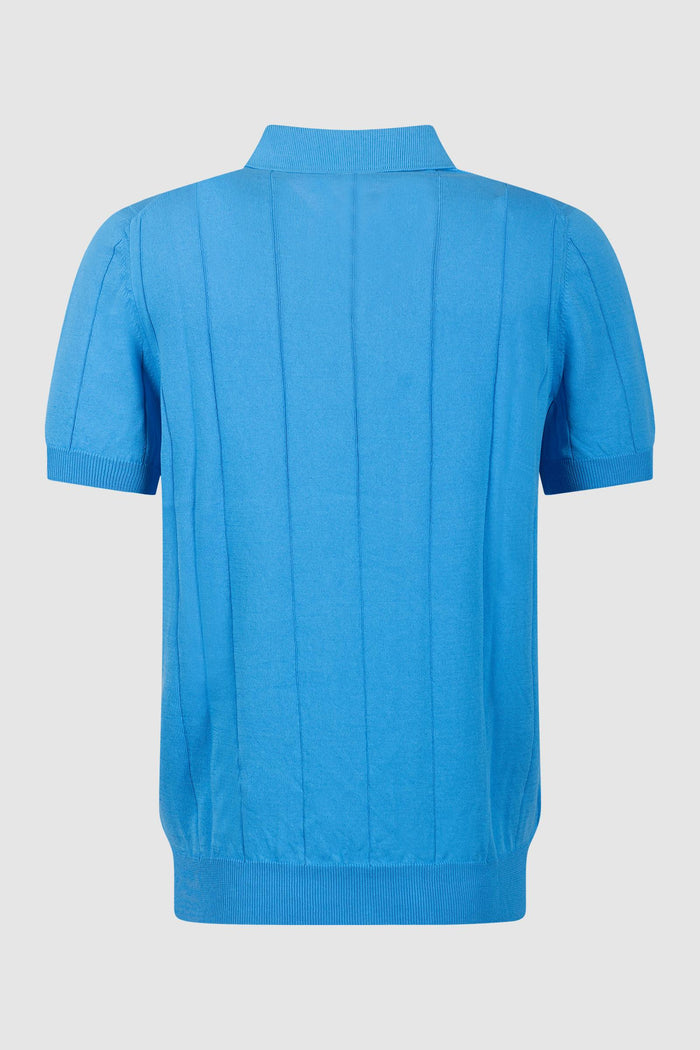 Polo in maglia jacquard a righe-2